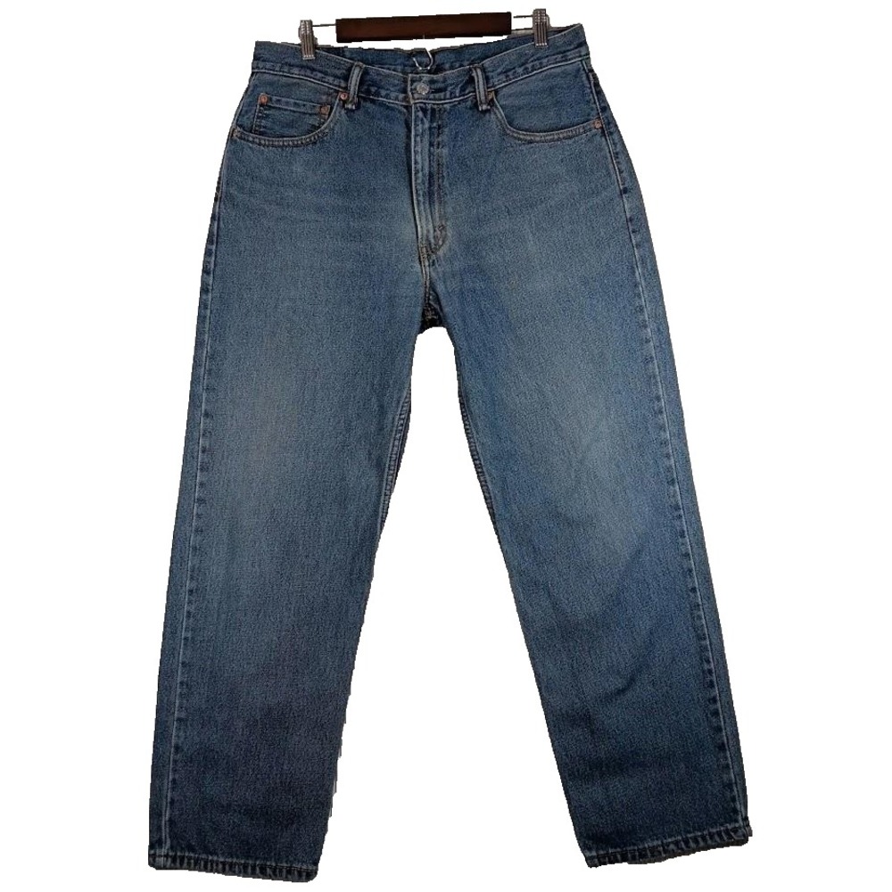 Levis 550 Jeans Mens 36x30 Blue Denim Relaxed Fit Tapered Leg Zip Fly Pants - Picture 1 of 13